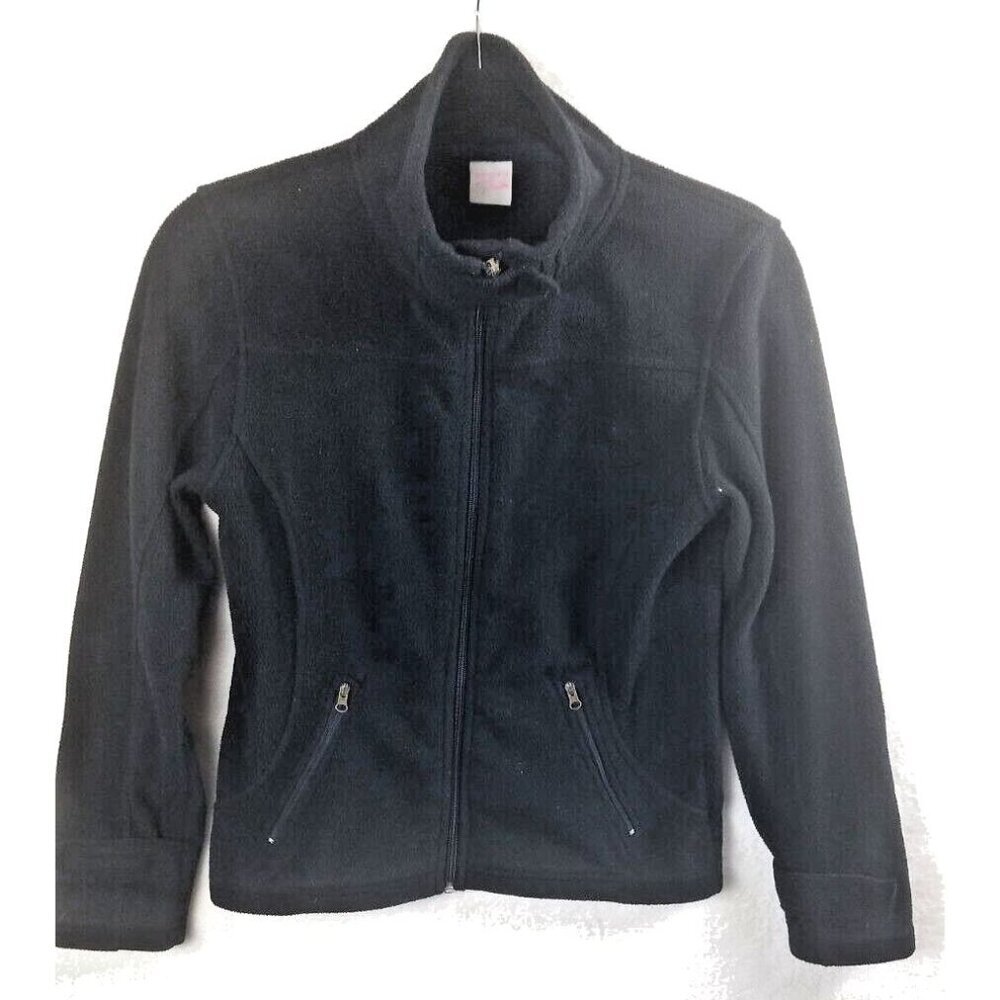 woolworths youth‎ age 10-12 kids black fleece jacket BRB7 front pockets